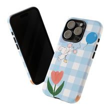 Load image into Gallery viewer, Pastel Blue Gingham Phone Case — Tough Cases