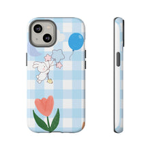 Load image into Gallery viewer, Pastel Blue Gingham Phone Case — Tough Cases