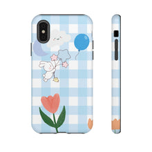 Load image into Gallery viewer, Pastel Blue Gingham Phone Case — Tough Cases