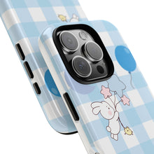 Load image into Gallery viewer, Pastel Blue Gingham Phone Case — Tough Cases
