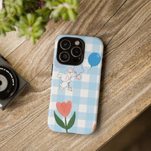 Load image into Gallery viewer, Pastel Blue Gingham Phone Case — Tough Cases