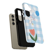 Load image into Gallery viewer, Pastel Blue Gingham Phone Case — Tough Cases