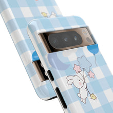 Load image into Gallery viewer, Pastel Blue Gingham Phone Case — Tough Cases