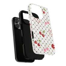 Load image into Gallery viewer, Cherry Hearts Tough Phone Case – Cute Retro Cherry Pattern Protective Cover