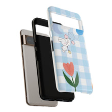 Load image into Gallery viewer, Pastel Blue Gingham Phone Case — Tough Cases