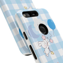 Load image into Gallery viewer, Pastel Blue Gingham Phone Case — Tough Cases