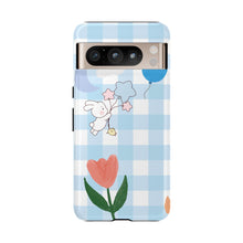 Load image into Gallery viewer, Pastel Blue Gingham Phone Case — Tough Cases