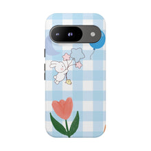 Load image into Gallery viewer, Pastel Blue Gingham Phone Case — Tough Cases