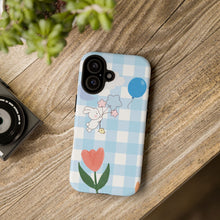 Load image into Gallery viewer, Pastel Blue Gingham Phone Case — Tough Cases