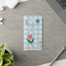 Load image into Gallery viewer, Pastel Blue Gingham iPhone Flip Case