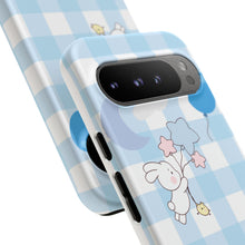 Load image into Gallery viewer, Pastel Blue Gingham Phone Case — Tough Cases