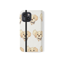 Load image into Gallery viewer, Cute Golden Doodle Pattern Flip Phone Case — Doggy Wallet Cover