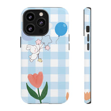 Load image into Gallery viewer, Pastel Blue Gingham Phone Case — Tough Cases