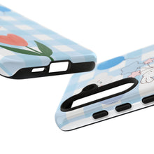 Load image into Gallery viewer, Pastel Blue Gingham Phone Case — Tough Cases