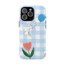 Load image into Gallery viewer, Pastel Blue Gingham Phone Case — Tough Cases