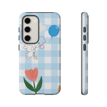 Load image into Gallery viewer, Pastel Blue Gingham Phone Case — Tough Cases