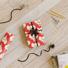 Load image into Gallery viewer, Dog Christmas Wrapping Paper Roll — Red Holiday Gift Wrap