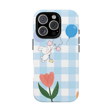 Load image into Gallery viewer, Pastel Blue Gingham Phone Case — Tough Cases