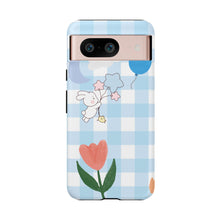 Load image into Gallery viewer, Pastel Blue Gingham Phone Case — Tough Cases