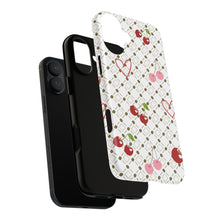 Load image into Gallery viewer, Cherry Hearts Tough Phone Case – Cute Retro Cherry Pattern Protective Cover