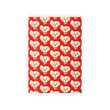 Load image into Gallery viewer, Dog Christmas Wrapping Paper Roll — Red Holiday Gift Wrap