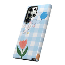 Load image into Gallery viewer, Pastel Blue Gingham Phone Case — Tough Cases
