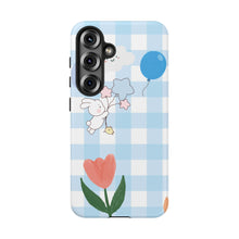 Load image into Gallery viewer, Pastel Blue Gingham Phone Case — Tough Cases