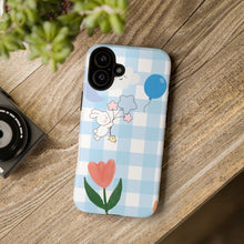 Load image into Gallery viewer, Pastel Blue Gingham Phone Case — Tough Cases