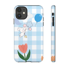Load image into Gallery viewer, Pastel Blue Gingham Phone Case — Tough Cases