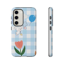 Load image into Gallery viewer, Pastel Blue Gingham Phone Case — Tough Cases