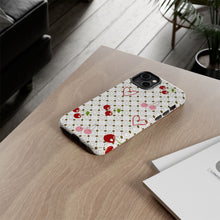 Load image into Gallery viewer, Cherry Hearts Tough Phone Case – Cute Retro Cherry Pattern Protective Cover