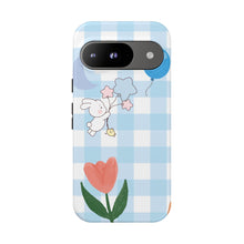 Load image into Gallery viewer, Pastel Blue Gingham Phone Case — Tough Cases