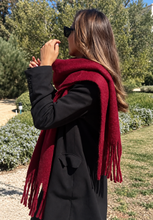 Load image into Gallery viewer, Autumn Burgundy Scarf