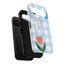 Load image into Gallery viewer, Pastel Blue Gingham Phone Case — Tough Cases