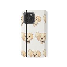 Load image into Gallery viewer, Cute Golden Doodle Pattern Flip Phone Case — Doggy Wallet Cover