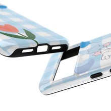Load image into Gallery viewer, Pastel Blue Gingham Phone Case — Tough Cases