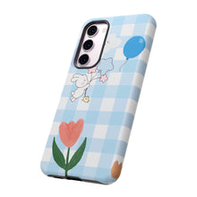 Load image into Gallery viewer, Pastel Blue Gingham Phone Case — Tough Cases