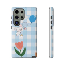 Load image into Gallery viewer, Pastel Blue Gingham Phone Case — Tough Cases