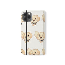 Load image into Gallery viewer, Cute Golden Doodle Pattern Flip Phone Case — Doggy Wallet Cover