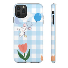 Load image into Gallery viewer, Pastel Blue Gingham Phone Case — Tough Cases