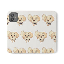 Load image into Gallery viewer, Cute Golden Doodle Pattern Flip Phone Case — Doggy Wallet Cover
