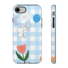 Load image into Gallery viewer, Pastel Blue Gingham Phone Case — Tough Cases