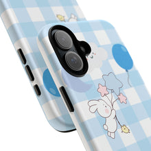 Load image into Gallery viewer, Pastel Blue Gingham Phone Case — Tough Cases