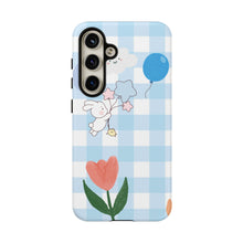 Load image into Gallery viewer, Pastel Blue Gingham Phone Case — Tough Cases