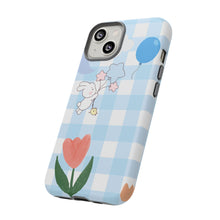 Load image into Gallery viewer, Pastel Blue Gingham Phone Case — Tough Cases