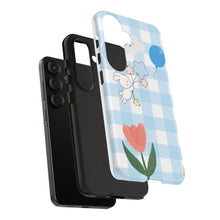 Load image into Gallery viewer, Pastel Blue Gingham Phone Case — Tough Cases