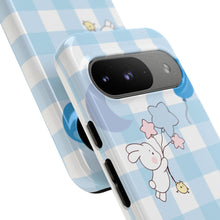Load image into Gallery viewer, Pastel Blue Gingham Phone Case — Tough Cases