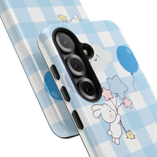 Load image into Gallery viewer, Pastel Blue Gingham Phone Case — Tough Cases