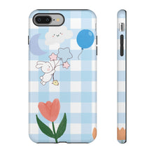Load image into Gallery viewer, Pastel Blue Gingham Phone Case — Tough Cases