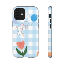 Load image into Gallery viewer, Pastel Blue Gingham Phone Case — Tough Cases